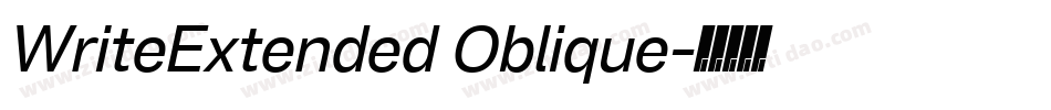 WriteExtended Oblique字体转换